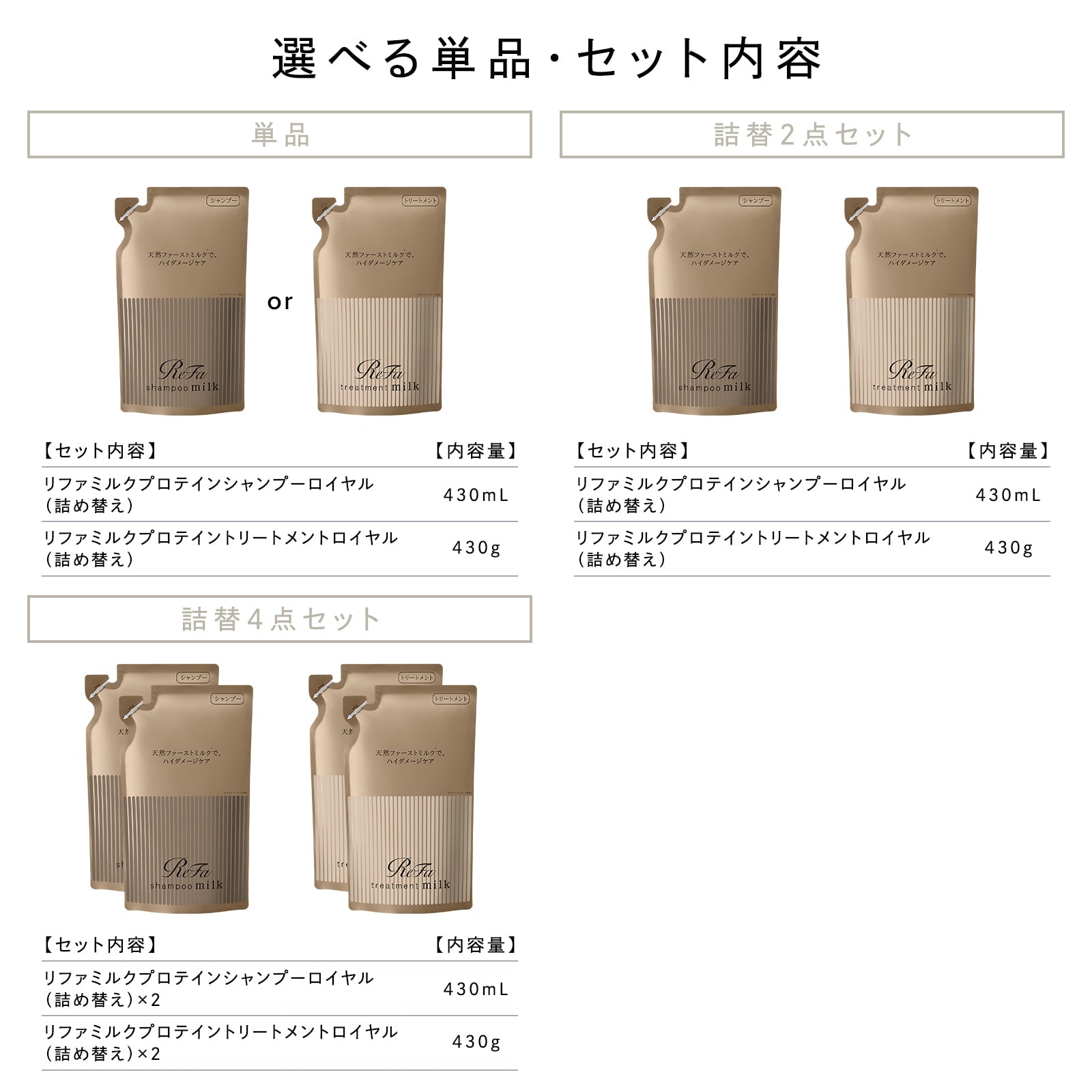 リファミルクプロテインシャンプーロイヤル（詰め替え）430mL