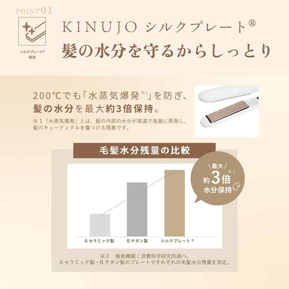 KINUJO キヌージョ ストレートアイロン worldwide model ブラック