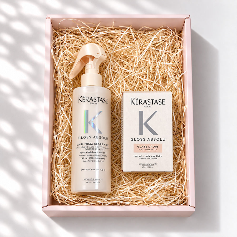KERASTASE グロスアブソリュ グレイズミルク＋グレイズドロップス ギフト詰合せ 軽やかさらツヤ髪2点セット
