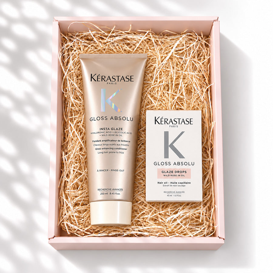 KERASTASE グロスアブソリュ フラッシュグレイズ＋グレイズドロップス ギフト詰合せ 輝く水光ツヤ髪2点セット