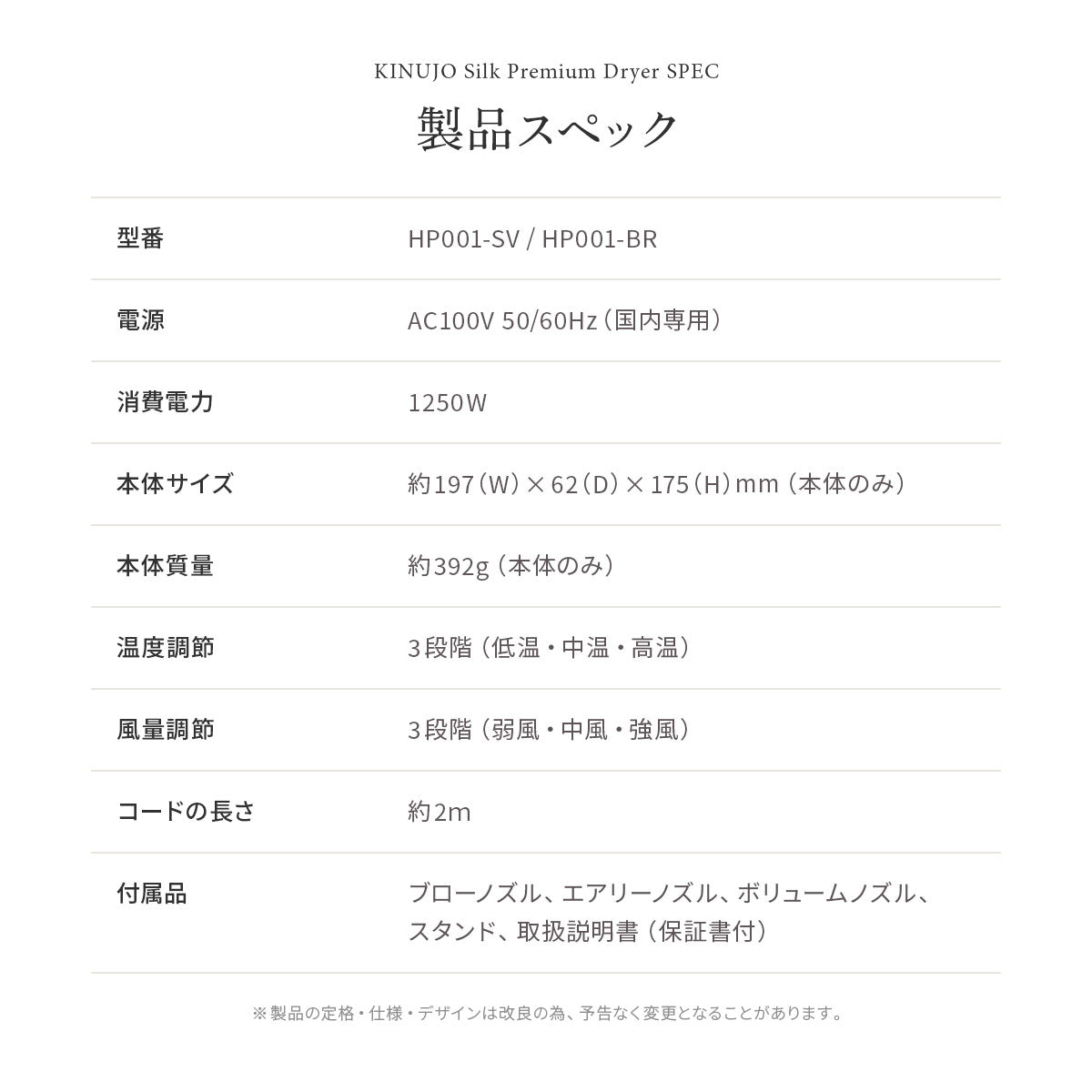 KINUJO キヌージョ シルクプレミアム ドライヤー