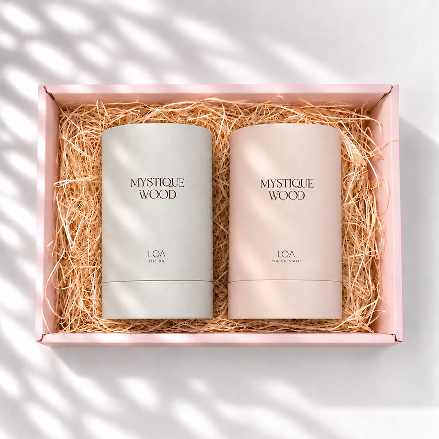 LOA THE OIL＋THE OIL "CARE" ミスティックウッド ギフト詰合せ 香りとダメージケアのオイル2点セット